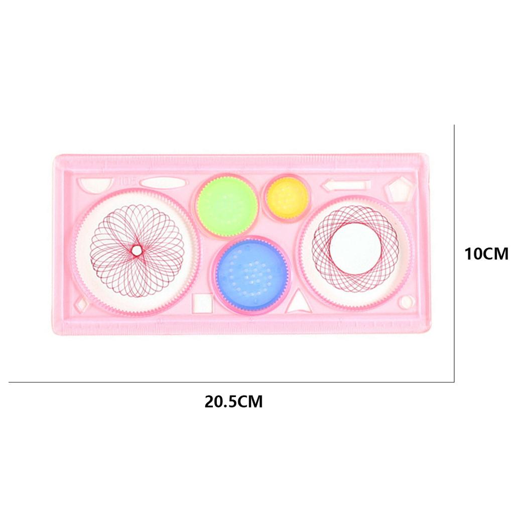 Spirograph Ruler Magic Ruler Set Geometry Spiral Drawing Template Creative Art Craft Interlocking Gears Wheels Kids Painting Toy