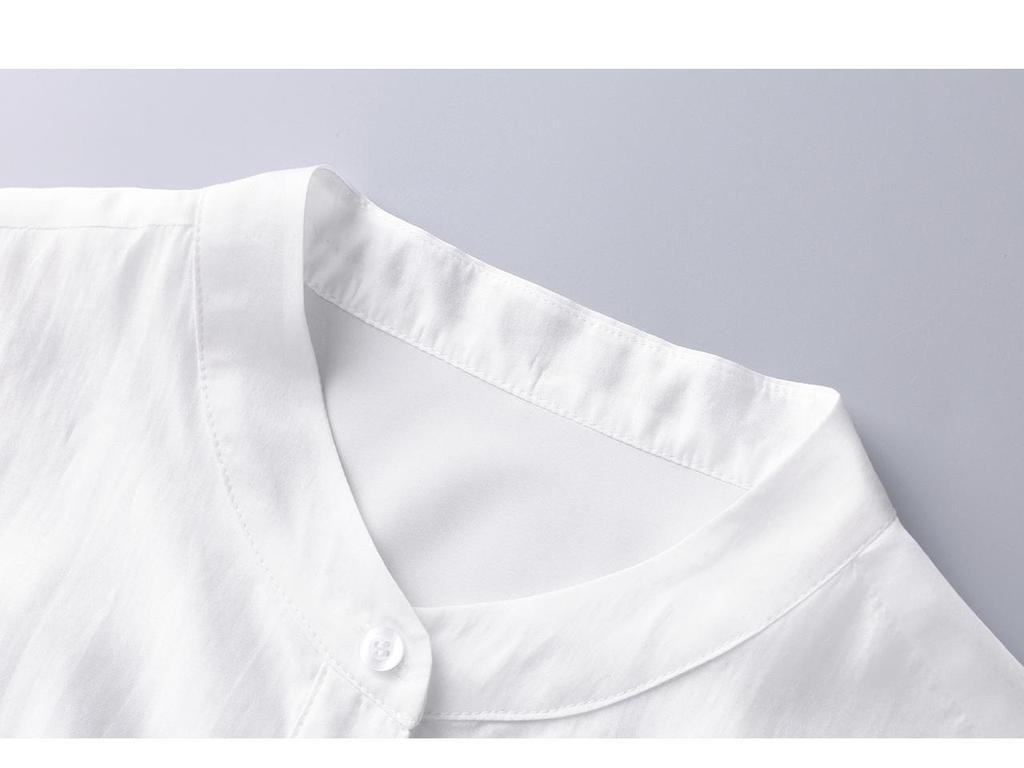 French Style Romantic Tencel Embroidered Women's Spring Shirt