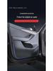 Tesla Model 3/Y Glove Box Kick Mat, Carbon Fiber Texture Door Protector, Interior Accessory.