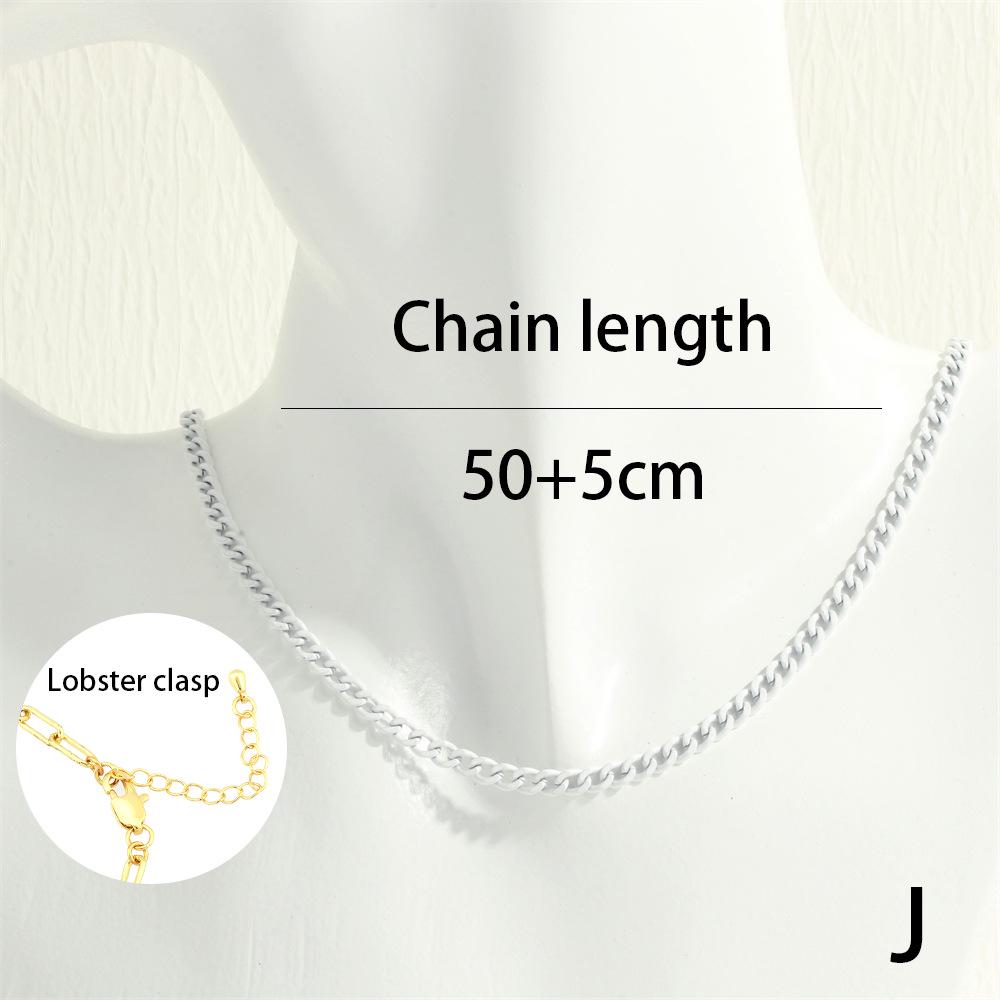 Moderner trendiger Damen-Choker mit farbiger mehrlagiger kubanischer Kette