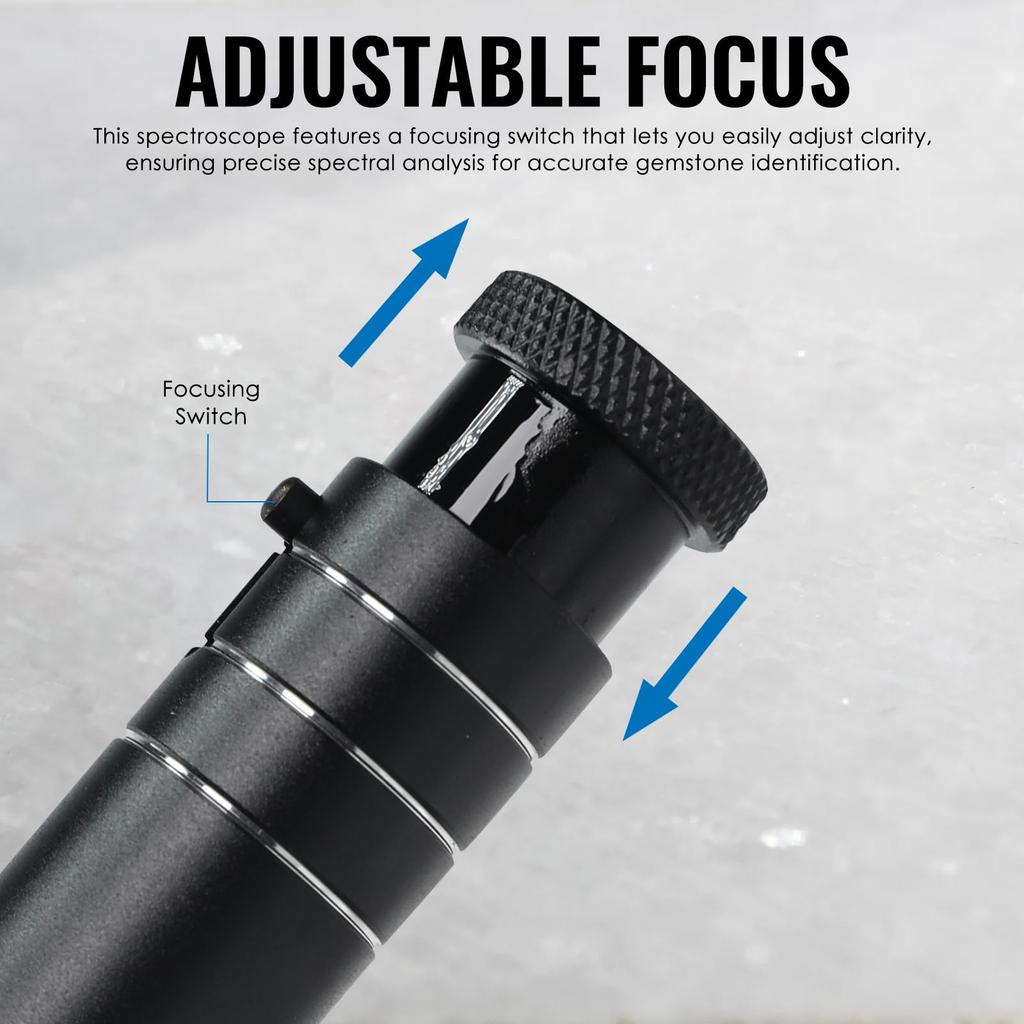 Gem Spectrometer Focusing Prism with Adjustable for Gemological and Gem Focus, 400-700nm Range, Testing, Antiques, Jewelers, Fairs, Appraisals.