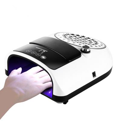 Máquina secadora de uñas 2 en 1, máquina de fototerapia de uñas de 126W, filtro aspirador de uñas de escritorio de 60W, se puede reemplazar