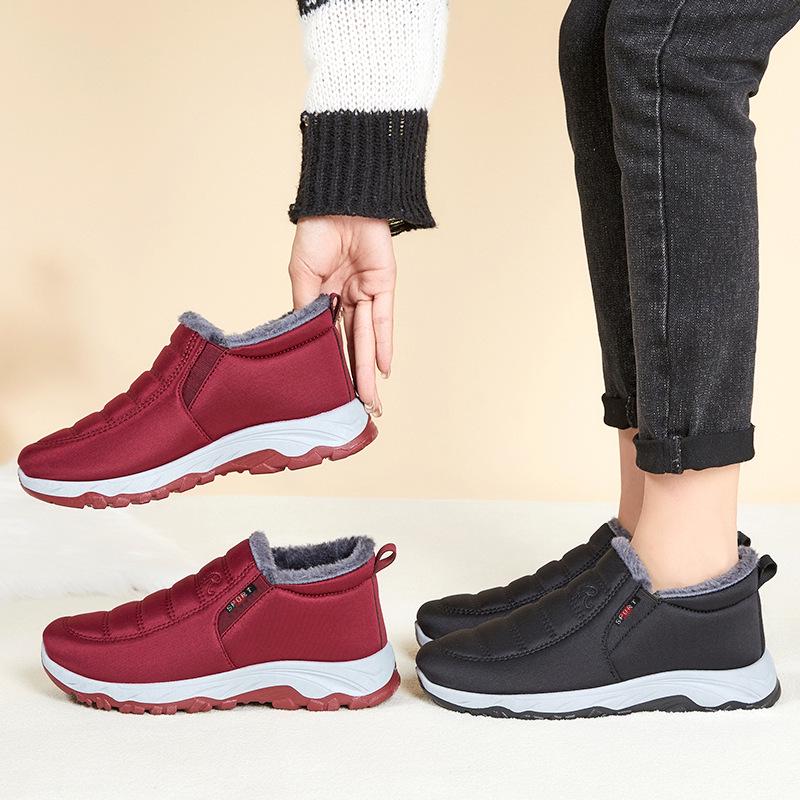 Winter Fleece-Lined Cotton Snow Boots for Women and Men: New Style, Thickened, and Perfect for Walking