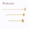 5-10Pcs/Lot Pins For Jewelry 18K Gold Plated Brass Flower Head Pin For Earring,DIY Bracelets Accessories