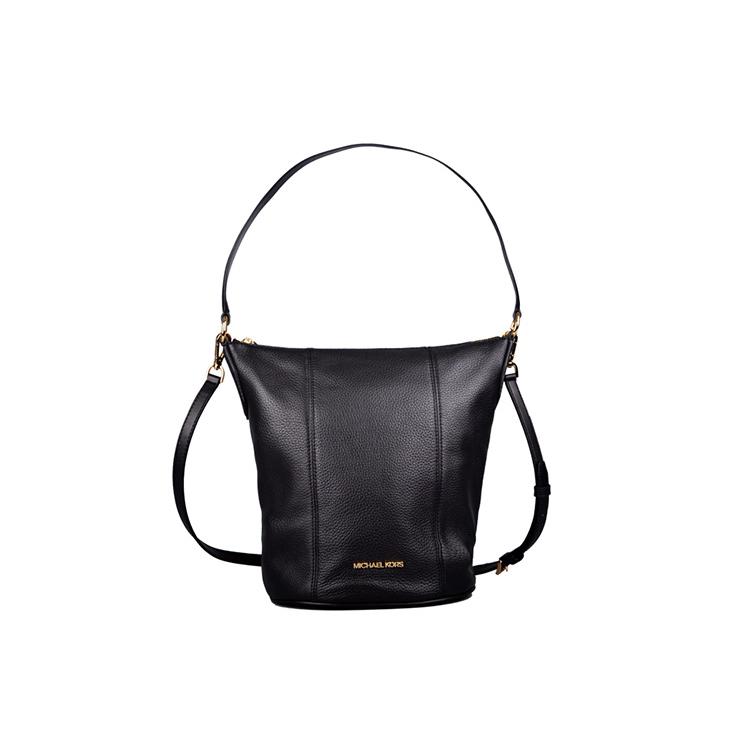 

New MICHAEL KORS Cow Leather Bucket Bag, One Shoulder Handbag, Crossbody Bag Medium Size Women s Black 35T0GOKM8L-BLACK 22.1*17.0*30.0CM