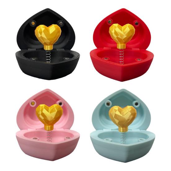 Yousheng Heart Shaped Gift Box Novelty Ring Box with Hearts Magical Surprise And Playful Ring Holder Valentine's Day Birthday Holiday Gifts
