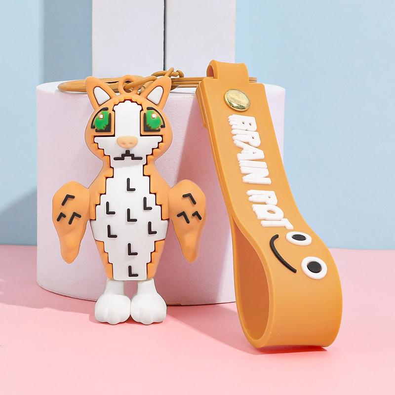 67 Keychains Cartoon Brainrot Keychain Hanging Ornament for Bags Party Favors Gift Six Seven Keyring Hanging Pendants