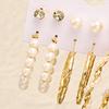 18-teiliges goldenes Ohrring-Set - Stilvolle Zinklegierung Zirkon-Kollektion für Damen, mit verschiedenen Formen, perfekt für den täglichen Gebrauch