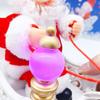 Electric Santa's Reindeer Cart Ornament: Musical Christmas Toy for Kids in Red & White