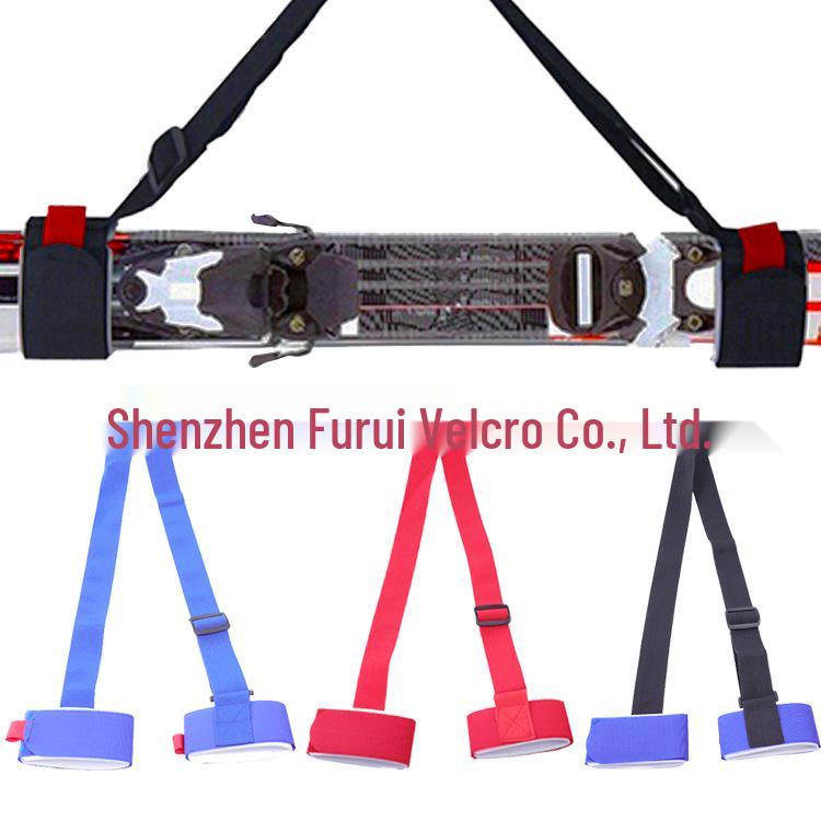 Handheld Double Snowboard Bindings and Ski Board Protection Straps with Shoulder Strap
