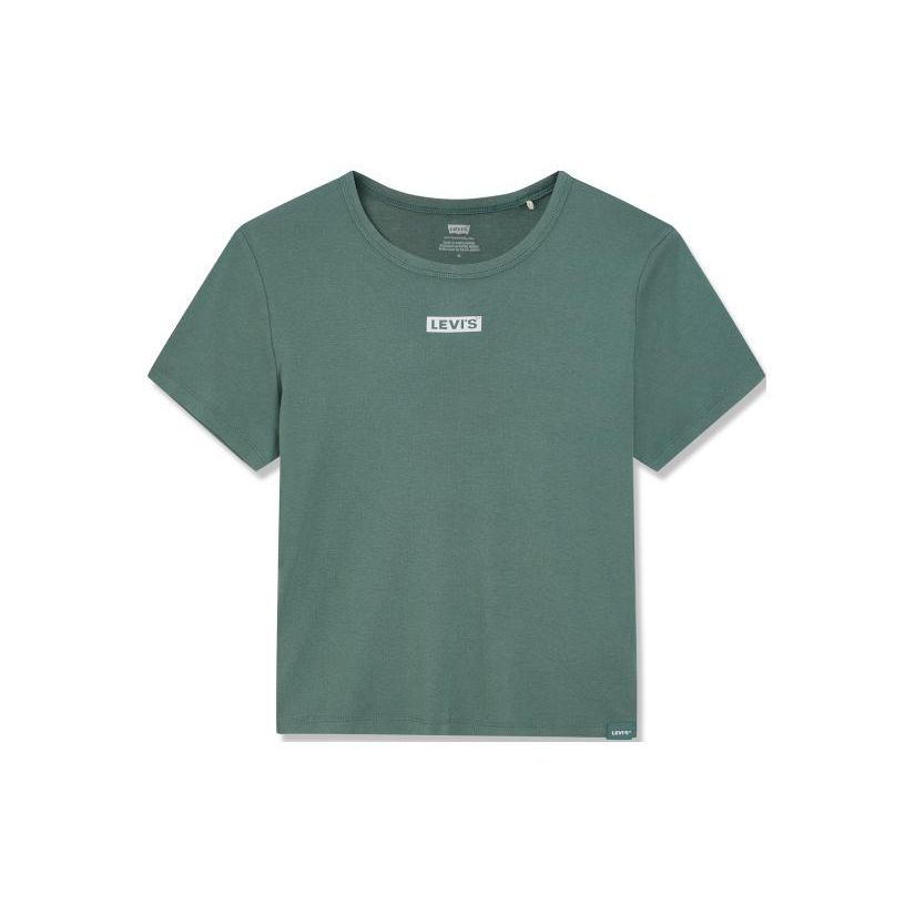 

Женская футболка Levis с принтом логотипа, повседневная, с коротким рукавом, обычного кроя, топы, зеленая 17944-0047 M