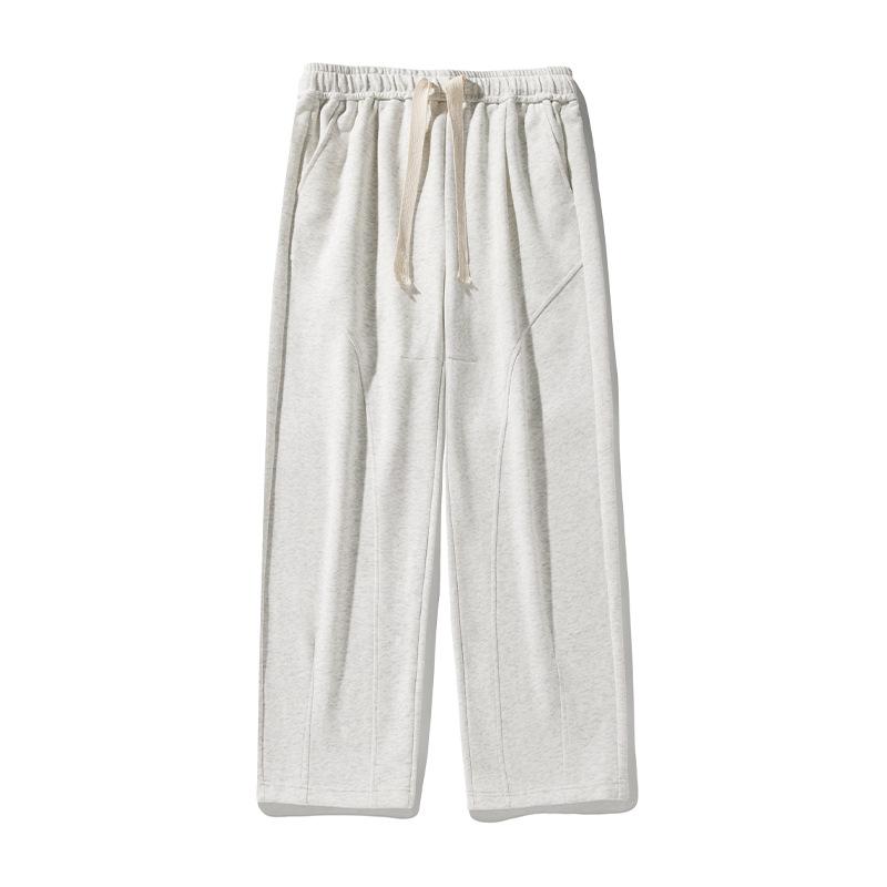 G Heavy texture casual pants men's spring new drape loose trousers curved split pleated design sweatpants