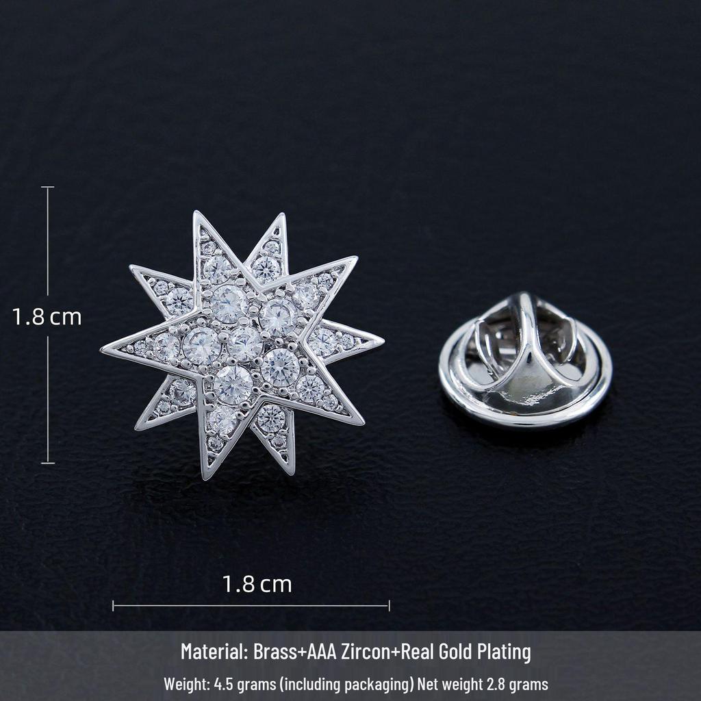 Stylish Sunflower Brooch – Unisex Luxury Micro-Paved Zirconia Lapel Pin