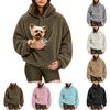 Felpa Unisex con Tasca Marsupio per Gatti e Cani, Felpa con Maniche Lunghe