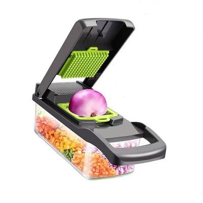 Kitchen 16 In 1 Multifunctional Vegetable Cutter Potato Food Cutter Grinder Onion Manual Vegetable Chopper Slicer With Container