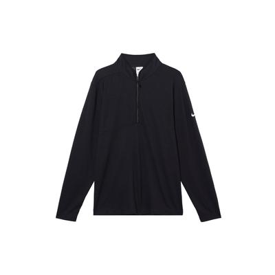 Solid Logo Half-Zip Stand Collar Long Sleeve Sweatshirt Men Tops Black DJ5475-010