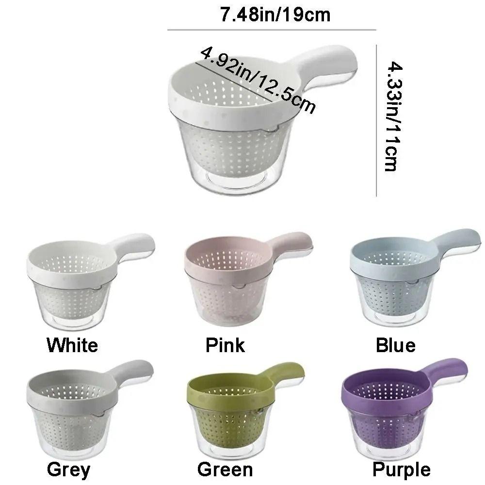 2-in-1 Fruit Cleaning Basin Double Layer Vegetable Drain Basket Portable Kitchen Drain Basket