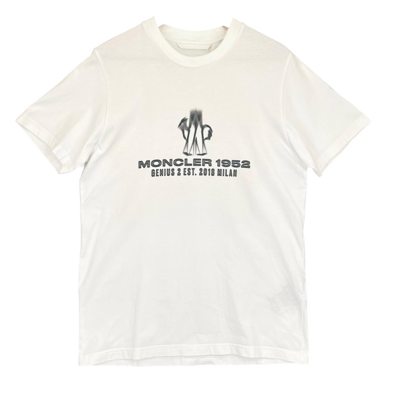 Used MONCLER Genius 2 Moncler 1952Short sleeve T-shirt white cotton