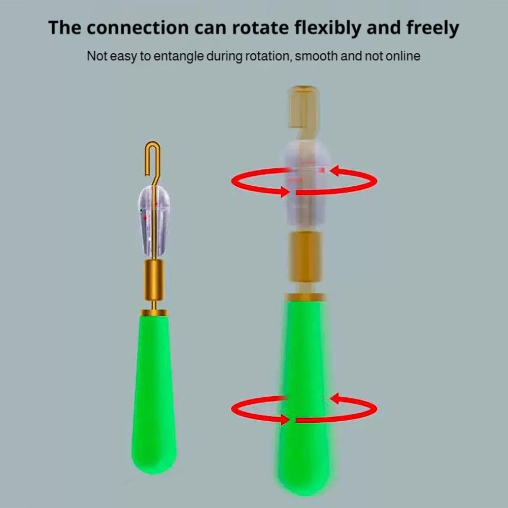 Silicone Fishing Floats Seat Quick Change Rotation Fast Fish Float Seat Fishing Accessories Copper Head Fishing Line Clip