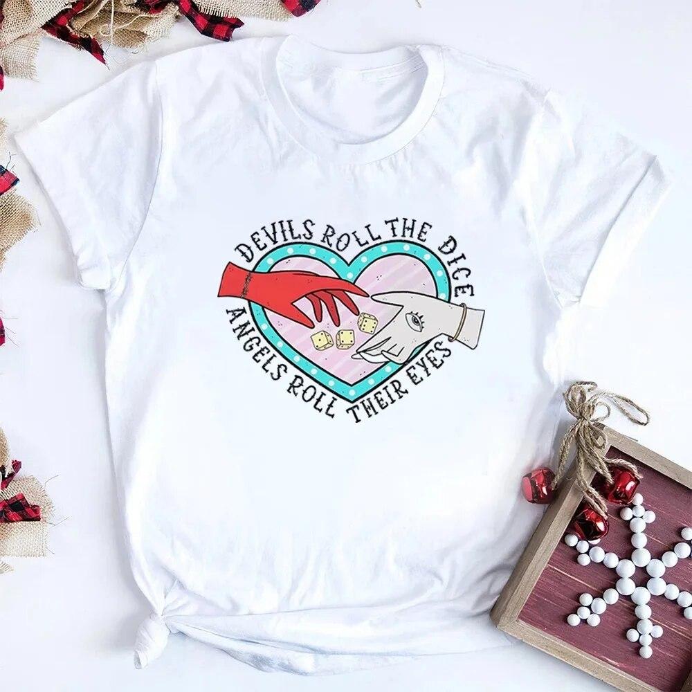 

100% хлопок футболка с принтом в виде сердца унисекс женская одежда топы для девочек летняя футболка повседневная одежда свободные футболки унисекс унисекс 4XL