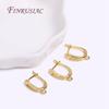 18K Real Gold Plated Brass Metal Popular DIY Earring Hook Clasps Handmade Earrings Making Accessories Findings Wholesale