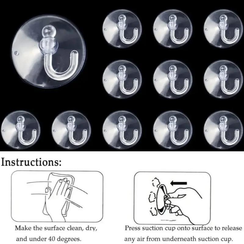 5/10/20Pcs Suction Cup Hooks Strong Suction Cup Holder with Plastic Hooks For Glass Window Wall Hook Hanger Home Kitchen Bathroom