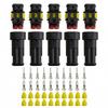 Way AMP Super Seal Waterproof Electrical Wire Connector Plug for Car Waterproof Connector 5sets Kit 2 Pin 2 Pins