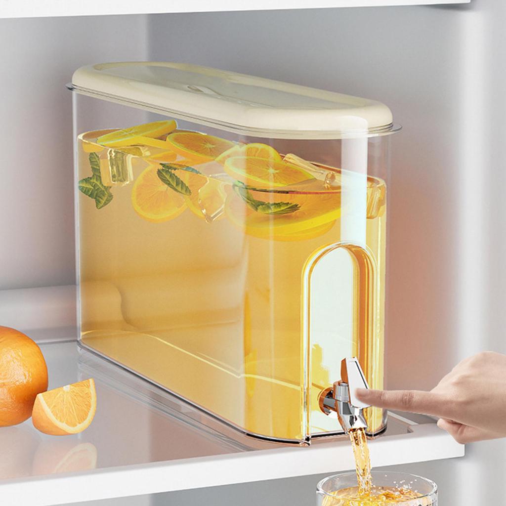 4L Refrigerator Drink Dispenser With Spigot Leakproof Cold Water Jug Juice Lemonade Container Iced Tea Pitcher for Home Party