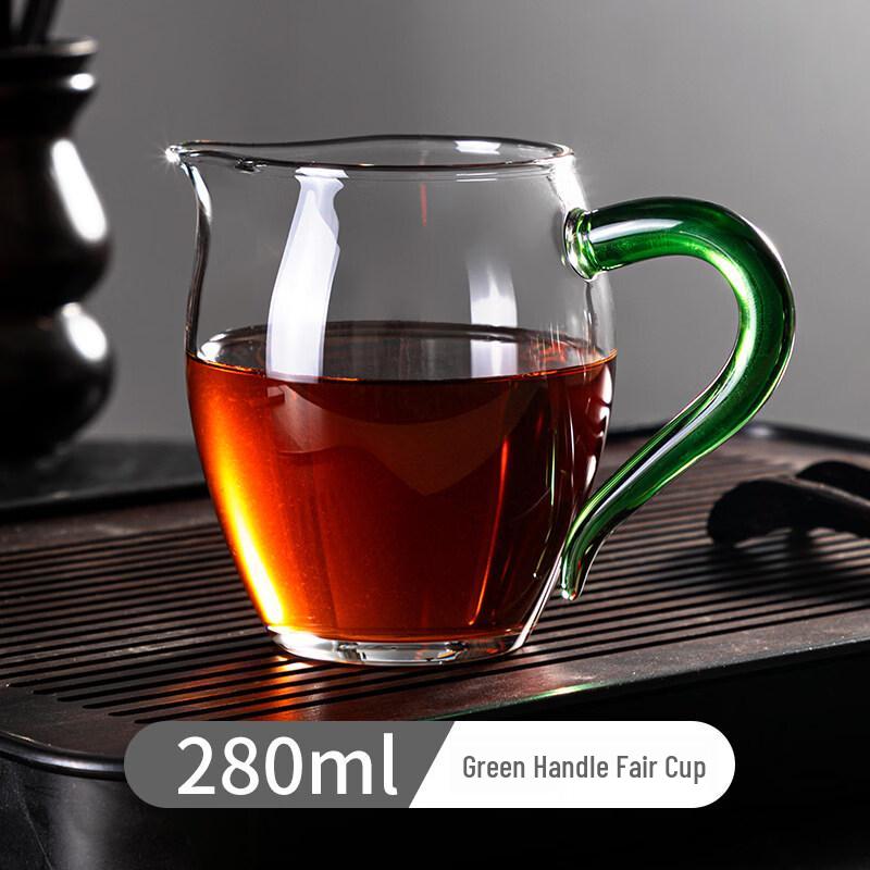ZISIZ Heat-Resistant Glass Fair Cup Tea Dispenser with Filter