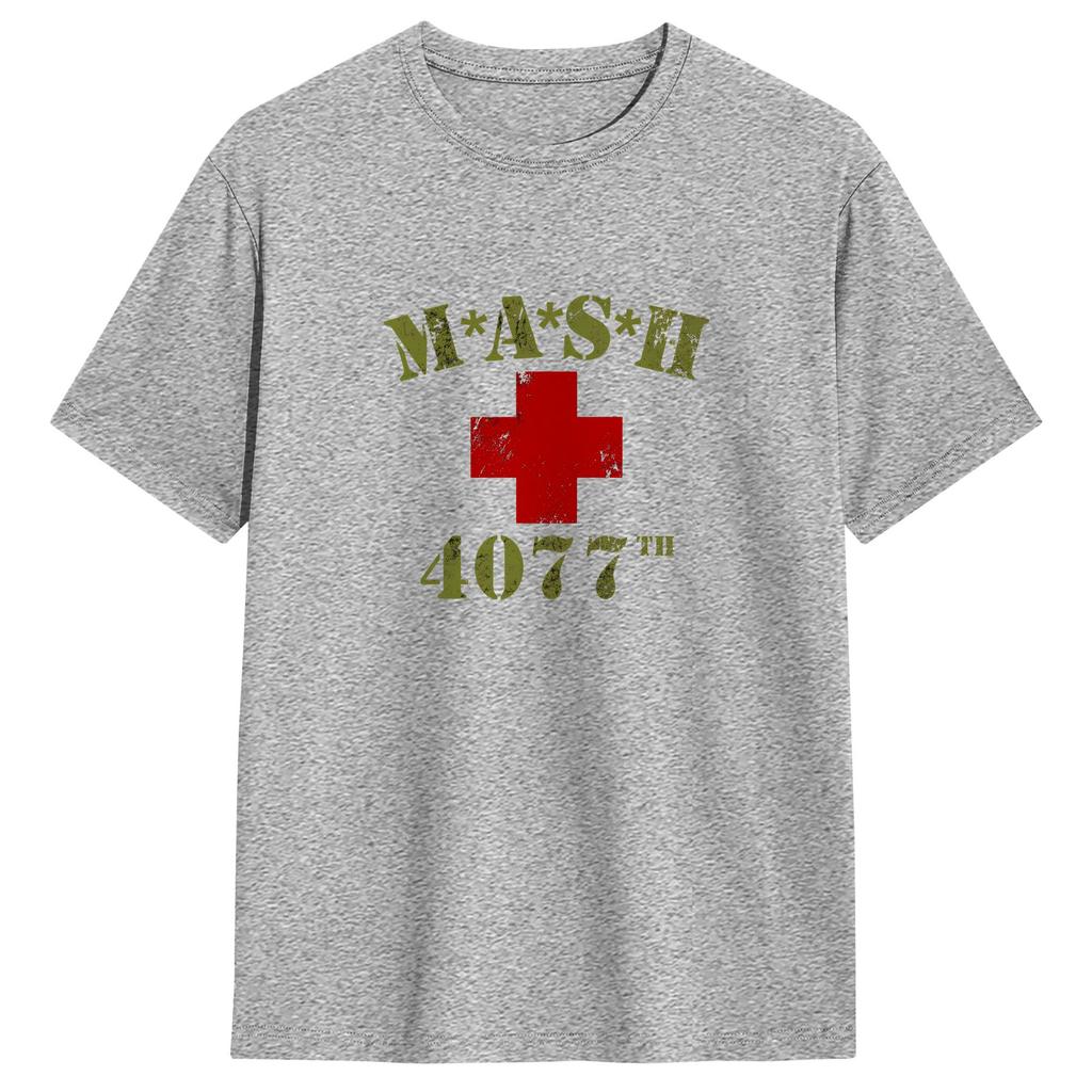 Unisex MASH T Shirts Cotton Tops Novelty Short Sleeve Round Neck Tee Shirt Unique TShirts