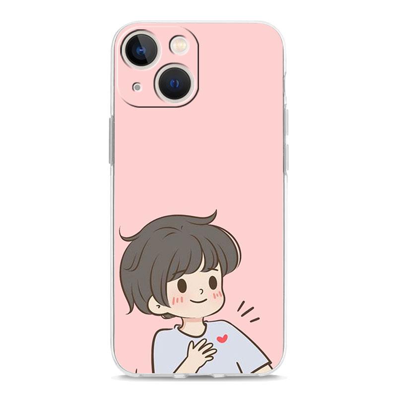 Phone Case For iPhone 17 Cases iPhone Air 16 15 12 13 14 Pro Max 7 8 Plus 16Pro iPhone11 Soft Cover Cute Boy Girl Couple