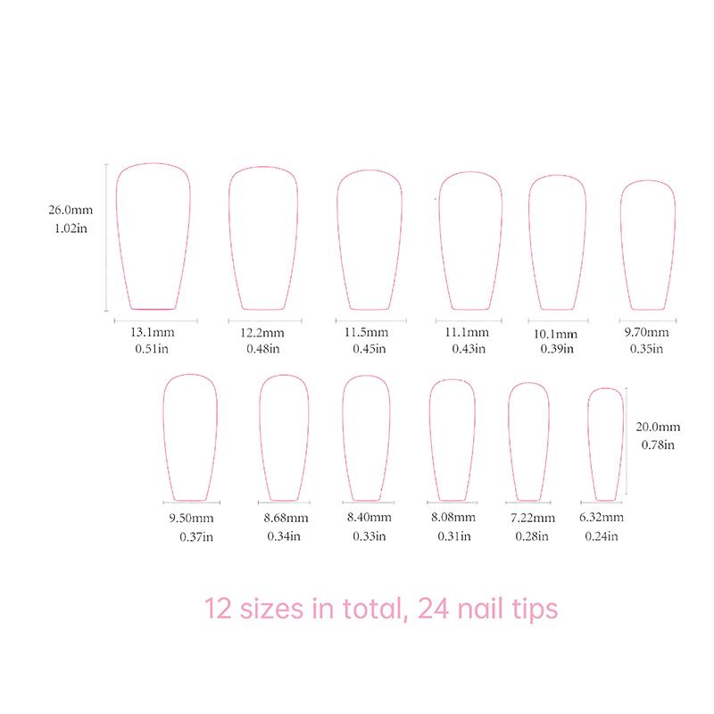 

24 шт. Длинные ногти Сладкие Милые Камелии Квадратная Головка Накладные Ногти Цветок Накладные Ногти Съемные Полное Покрытие Наконечники для Ногтей Искусство С Клеем