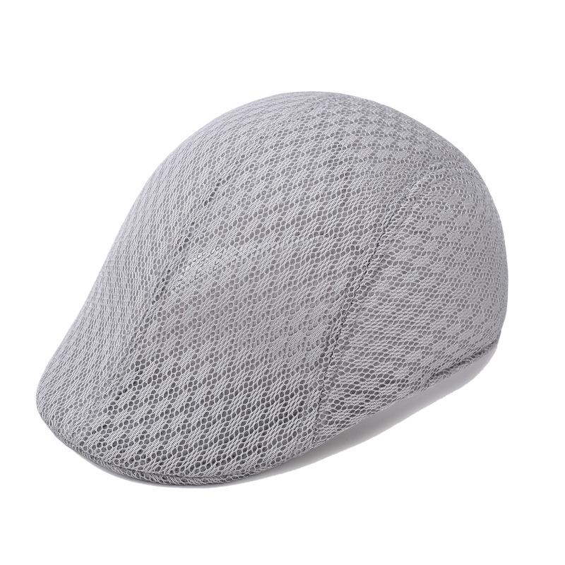 Summer Breathable Mesh Hollow Berets Hat For Men Convenient Spring Summer Beret Quick-drying Cap Retro Sun Newsboy Hats Painter