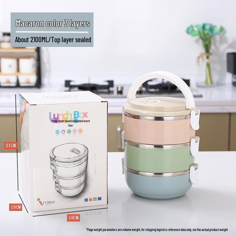 304 Stainless Steel Multi-Layer Lunch Box with Sealed Lid - Ideal Bento or Food Storage Container