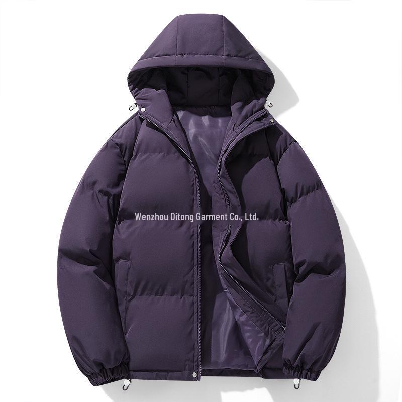 Men's Loose Hooded Puffer Jacket - Winter Hong Kong Style, Plus Size