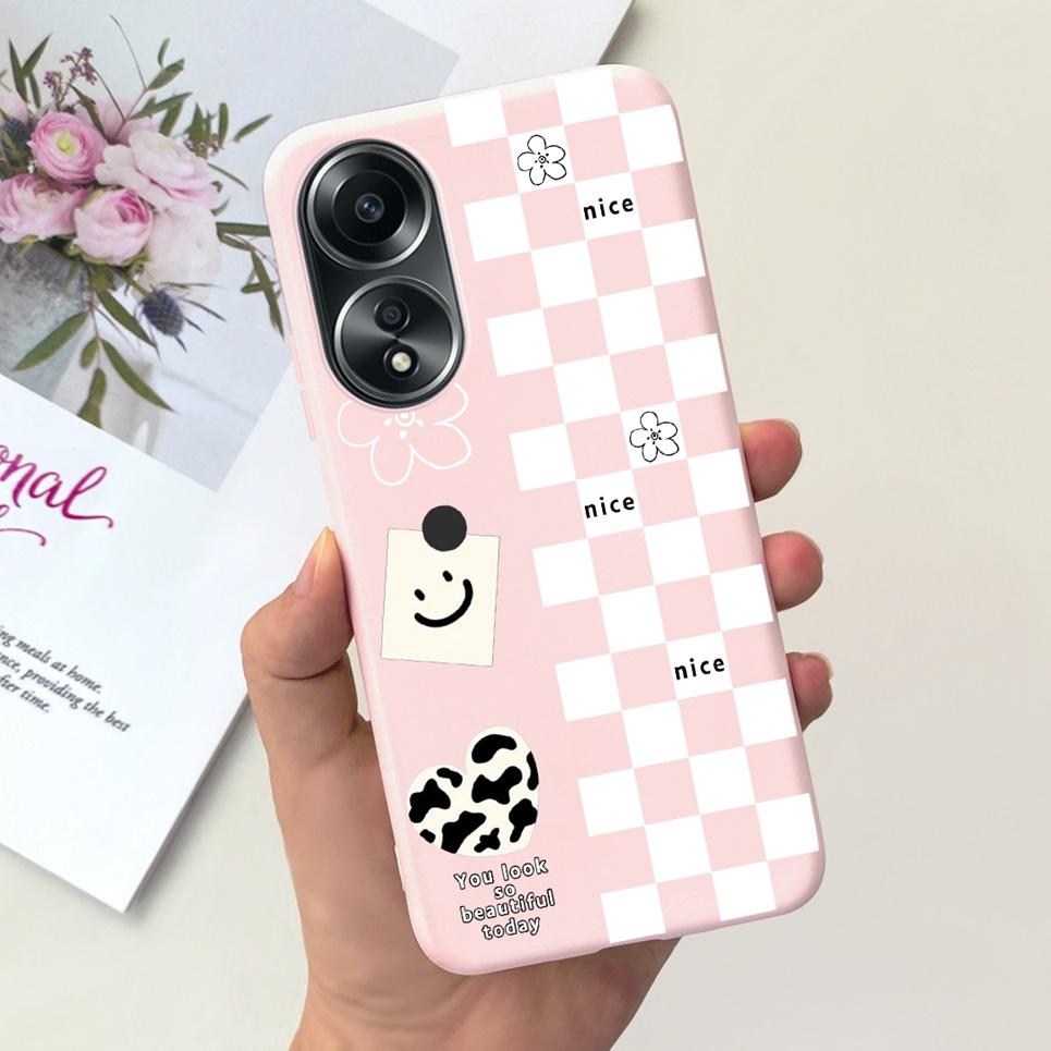 For Oppo A58 4G Back Cover Beauty Flower Girl Fashion Jelly Phone Case For Oppo A58 4G CPH2577 OppoA58 A 58 Coque Etui Soft TPU