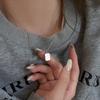 2023 New Cold Style Gold Square Pendant Necklace for Women - Simple Clavicle Chain Design