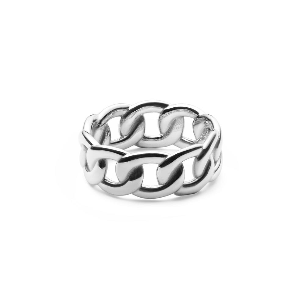 Daniel Wellington Chunky Chain Ring Thick Chain-Shaped Ring Friendship Ring Couple Ring
