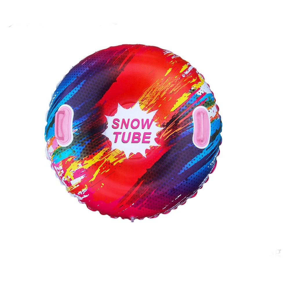 PVC Snow Sledge with Handle Sledding Tube Practical Inflatable Ski Ring  Ski Mat Toy