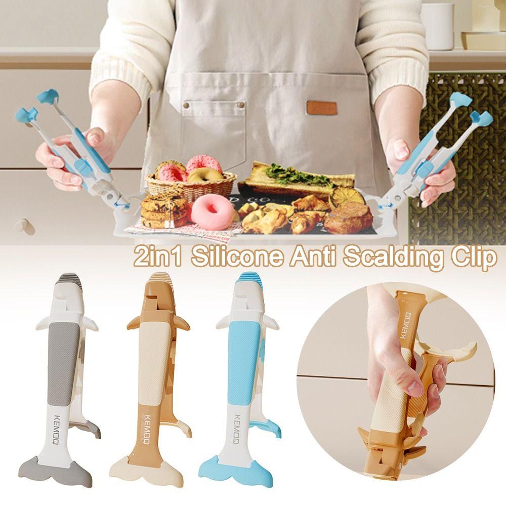 2in1 Kitchen Pot Bowl Clip Whale Shape Meal Bowls Tongs Baking Tray Steamer Rack  Kitchen Gadget