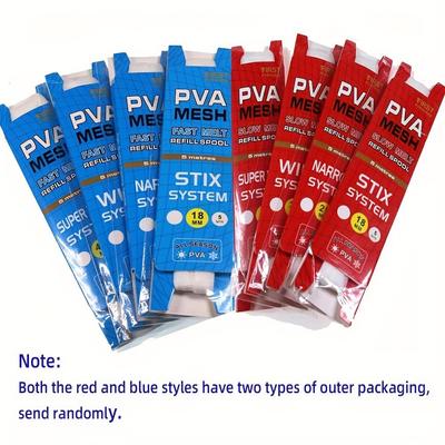1PC Carp Fishing PVA Mesh Refill Roll Hair Rig Hook Bait Feeder Nets Bags Hook Water Dissolving Refillable PVA For Stocking Bags for Pellets and Rigs