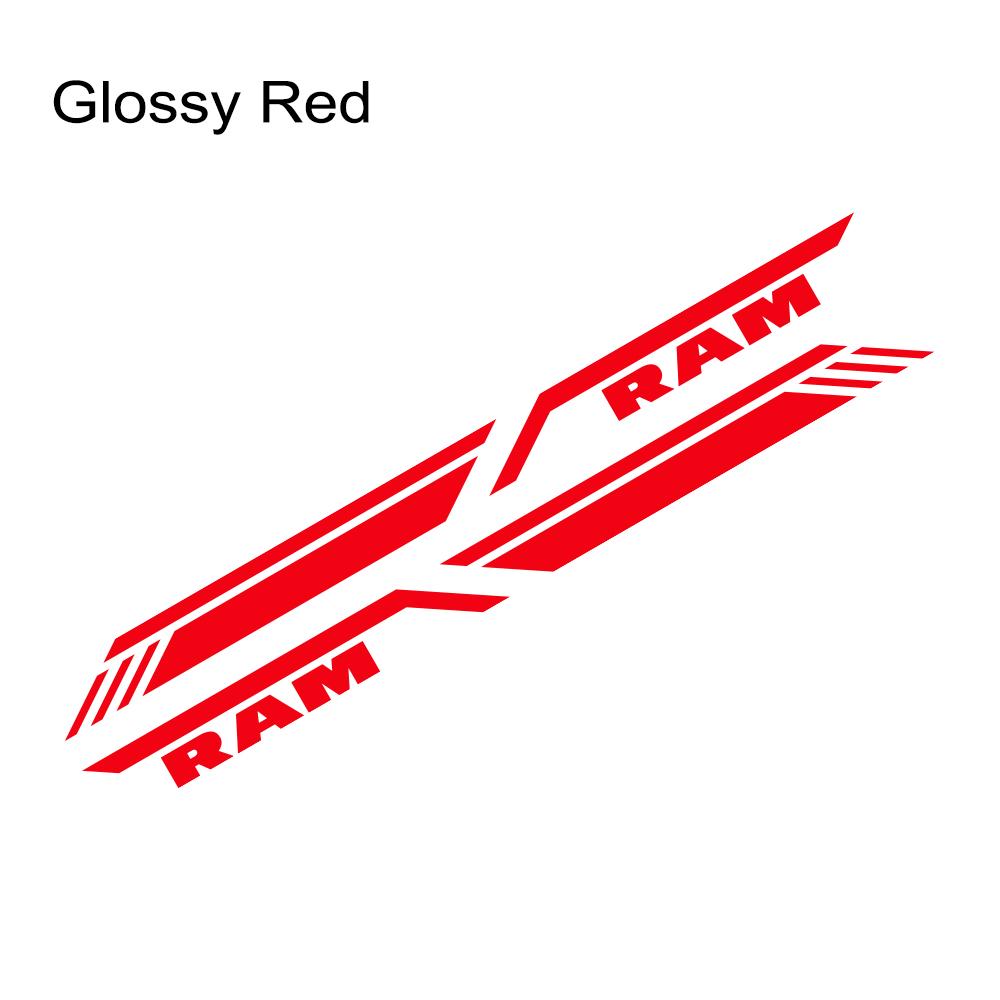 Pickup Bed Side Sticker For Dodge RAM 1500 2500 3500 Rebel TRX Car Stripes Style Decor Decal Truck Vinyl Cover Auto Accessories