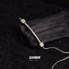 Vintage Square Smiley Face Pendant Necklace Women'S Light Luxury Smiling Style Accessories Collarbone Chain