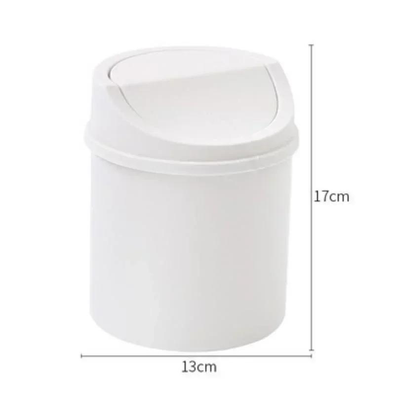 NEW 1Pcs Mini Desktop Bin Trash Can Garbage Can Clean Workspace Trash Can Tube with Cover Bedroom Box Home Desk