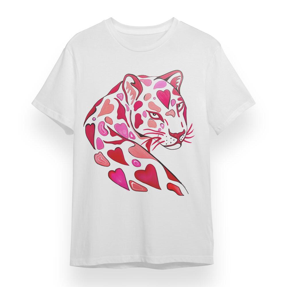 

Women s Plus Size T-shirt With Pink Geometric Leopard Print Unisex Cotton Tee XL