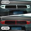 Red Center Air Vent Outlet Panel Cover Trim Frame For 2011-2015 Chevrolet Camaro