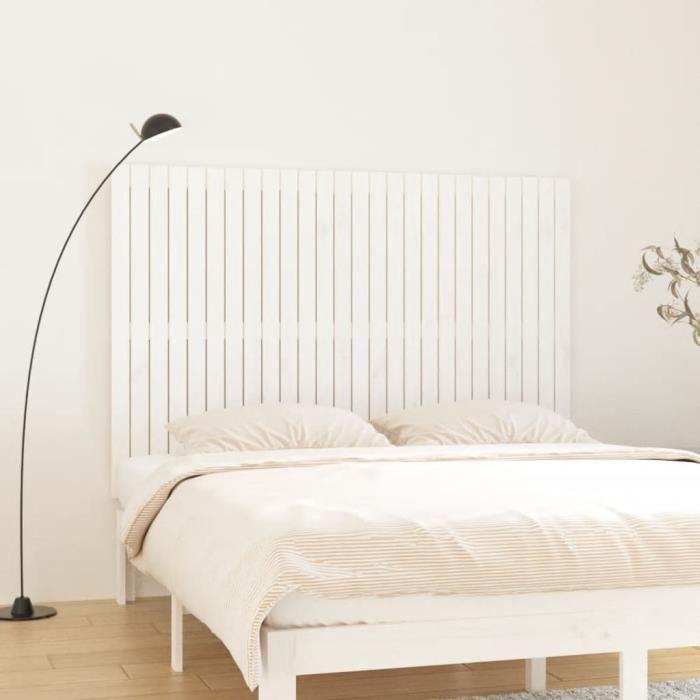 824959 vidaXL Wall-mounted Headboard White 166x3x110 Cm Solid Pine Wood