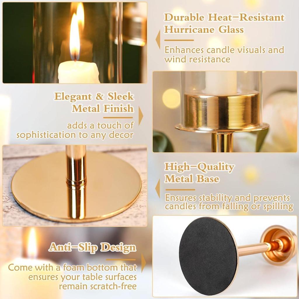 European Style Electroplated Glass Candlestick for Weddings, Birthdays, and Parties