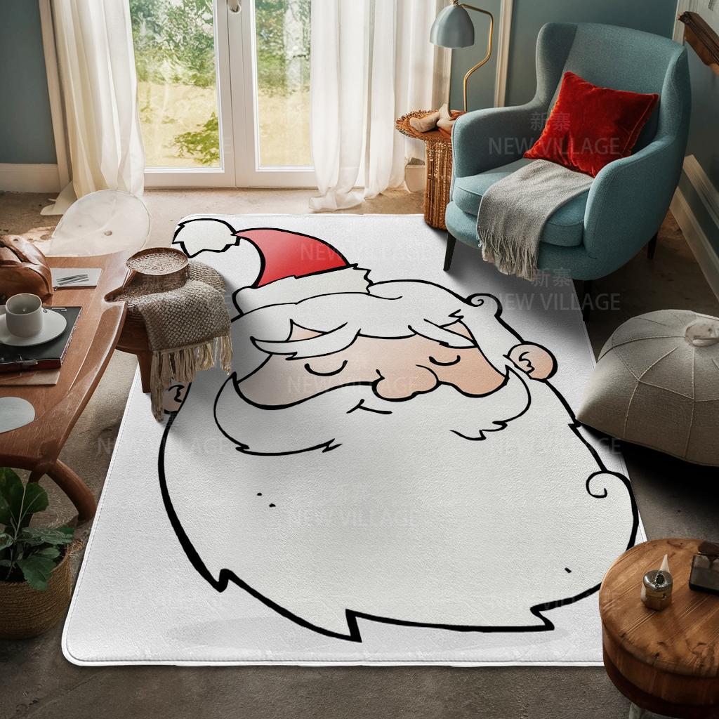 House Entrance Carpet Home Door Mat Living Room Bath Foot Bathroom Non-slip Water Absorption Rugs Bath Merry Christmas Winter
