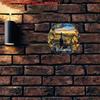 Rustic Metal Wall Art Wine Sunset Sign Flat 2D Grapevine Print Home Bar Decor Halloween Housewarming Gift
